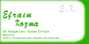 efraim kozma business card